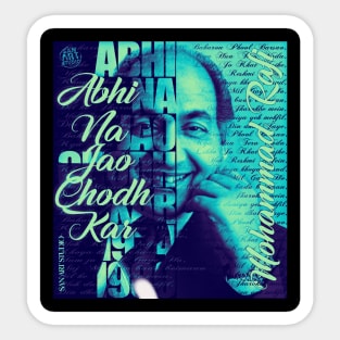 Mohammad rafi design Sticker